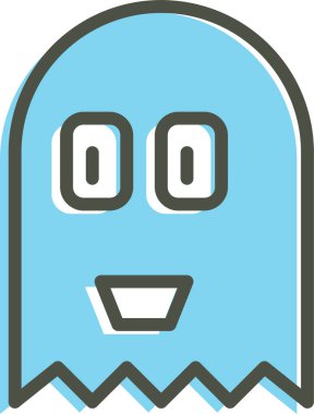 Cadılar Bayramı hayalet vektör simgesi modern basit illüstrasyon