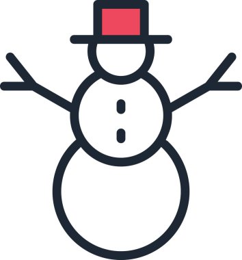 Kardan adam. Web simgesi basit illüstrasyon