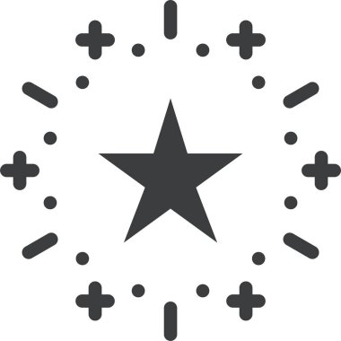 black and white vector illustration of star icon