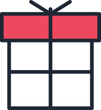 Hediye kutusu. Basit resimleme