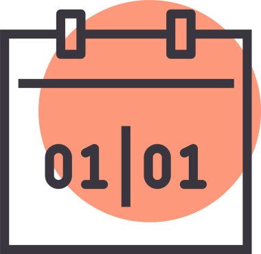 Ocak takvimi, yeni yıl konsepti, basit tasarım