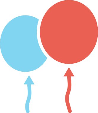 balonlar vektör illüstrasyonu, kutlama konsepti