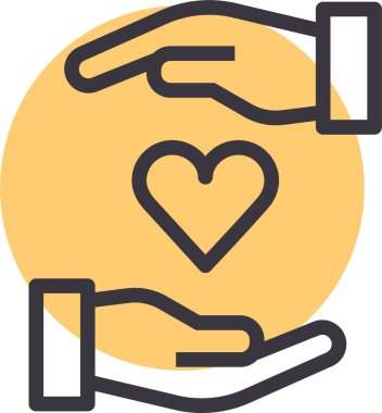 Aşk ve romantizm çizgi vektör simgesi.