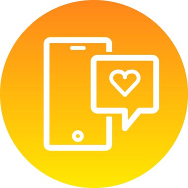 sohbet aşk mesajları, sevgililer günü konsepti, basit illüstrasyon tasarımı 