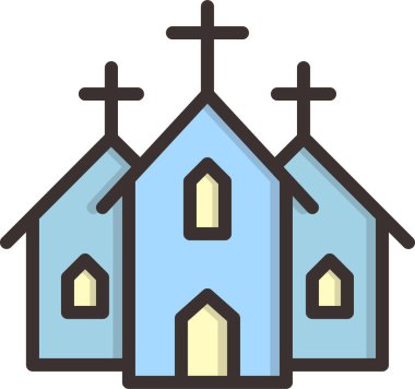 church, web icon simple illustration