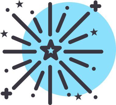 Krakerler havai fişekler, xmas konsepti, basit tasarım illüstrasyonu