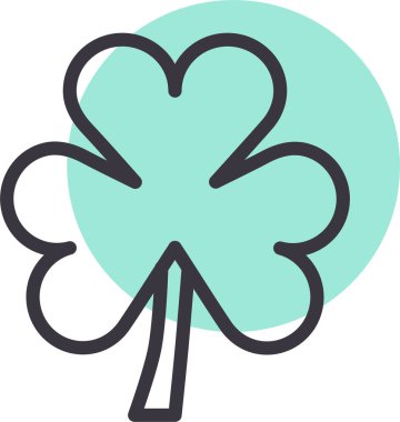 Yonca. Web simgesi basit illüstrasyon