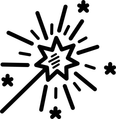 Bir yıldız simgesinin vektör illüstrasyonu