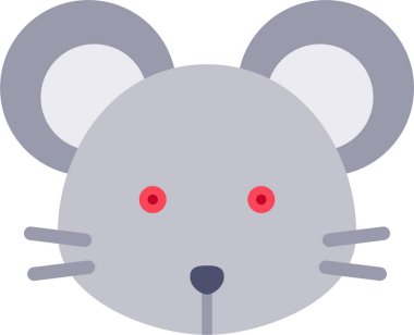 Boynuzlu şirin aslan surat, vektör çizimi