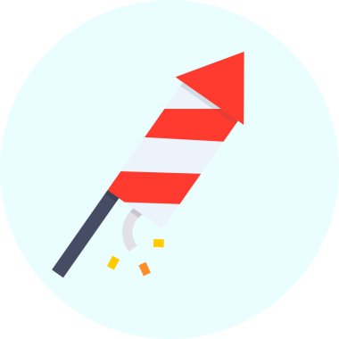 Roket. Web simgesi basit illüstrasyon