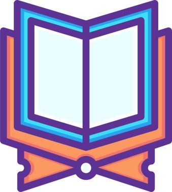 Kitap. Web simgesi basit illüstrasyon