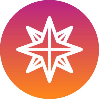 Kutup yıldızı, Noel konsepti, basit tasarım