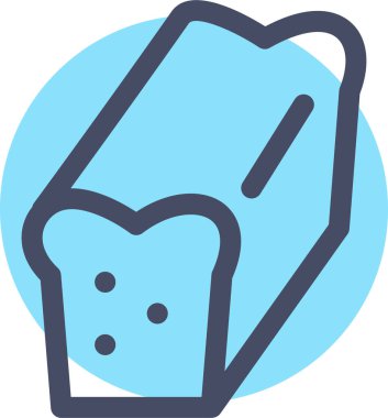 ekmek somunu ikonu vektör çizimi 