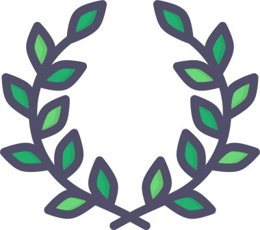 Yaprak çelengi, vektör illüstrasyonu