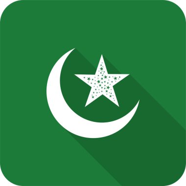 Ay simgesi beyaz arkaplanda izole edilmiş. vektör illüstrasyonu