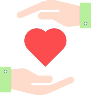 Kalp ikonu vektör illüstrasyonu