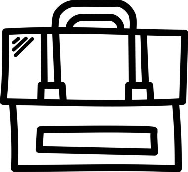 Çanta. Web simgesi basit illüstrasyon