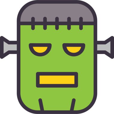 Frankenstein örümceği. Cadılar Bayramı konsepti Web simgesi basit illüstrasyon