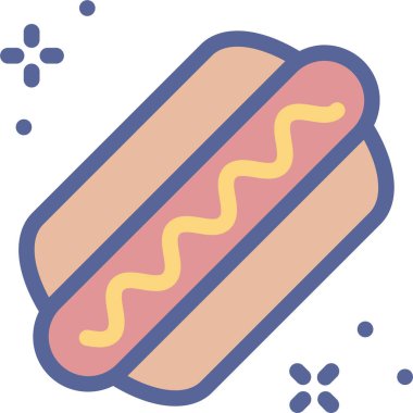 Sosis. Web simgesi basit illüstrasyon