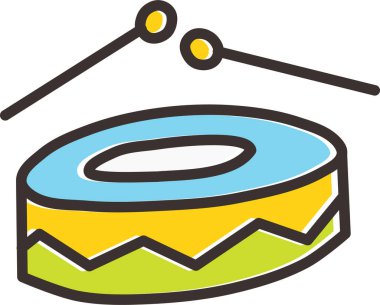 yiyecek ve içecek düz vektör simgesi.