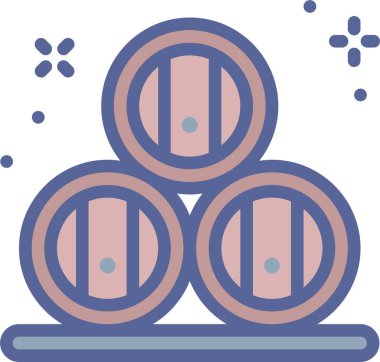 bir saatin dairesel düz simgesi