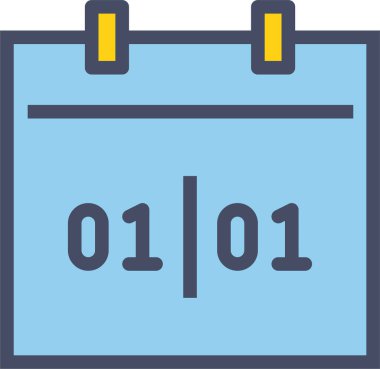 Ocak takvimi, yeni yıl konsepti, basit tasarım