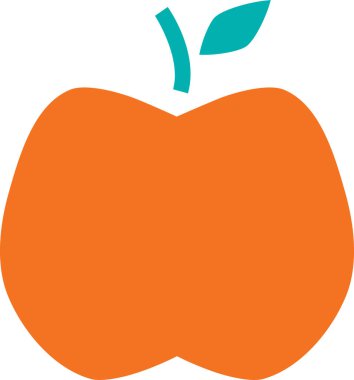 Elma. Web simgesi basit illüstrasyon