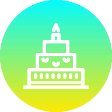 cake icon. flat illustration of bakery vector symbol for web design