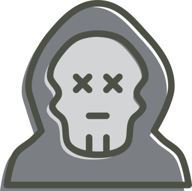 face mask icon. outline illustration of head vector icons.