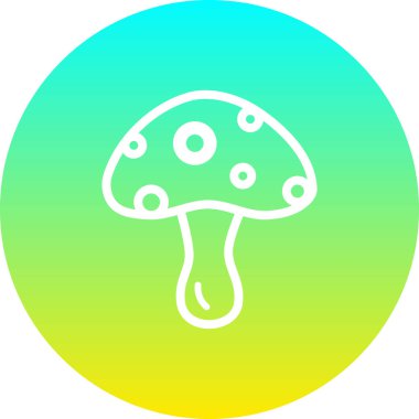 Mantar simgesinin vektör illüstrasyonu