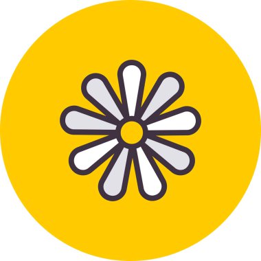 Çiçek. Web simgesi basit illüstrasyon