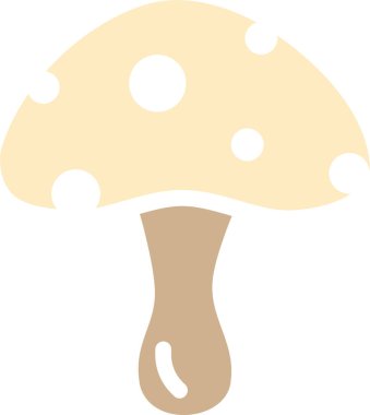 Mantar. Web simgesi basit illüstrasyon