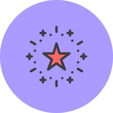 Moda biçimi izole edilmiş arkaplan yıldız simgesi