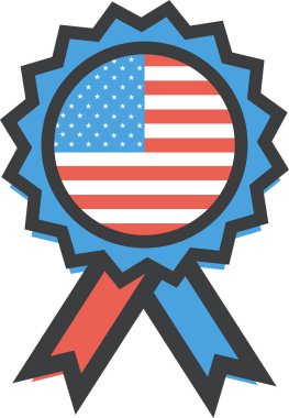 ABD bayrak ikonu. vektör illüstrasyonu