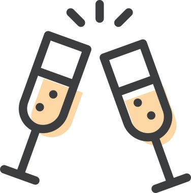 Bir bardak şarabın vektör çizimi