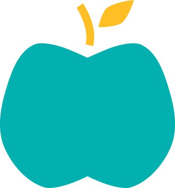 Elma. Web simgesi basit illüstrasyon