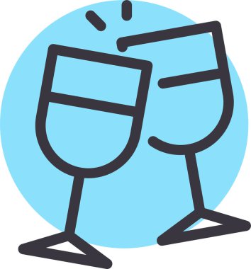 Şarap. Web simgesi basit illüstrasyon