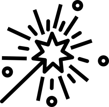 Havai fişekler. Web simgesi basit illüstrasyon