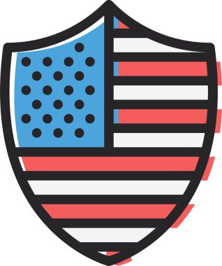 Amerikan bayrağı. Basit tasarım