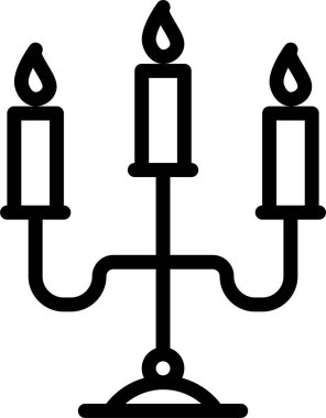 Mum şamdanı, Cadılar Bayramı konsepti. Web simgesi basit illüstrasyon 