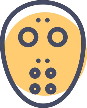 Jason Katil Korku Maskesi ikonu. düz çizim tasarımı