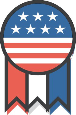 Amerikan bayrağı. Web simgesi