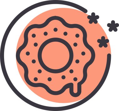 donut. Web simgesi basit illüstrasyon