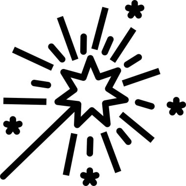 Havai fişekler. Web simgesi basit illüstrasyon