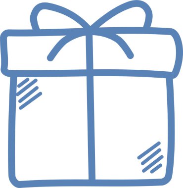 xmas hediye, yeni yıl konsepti, basit tasarım illüstrasyonu