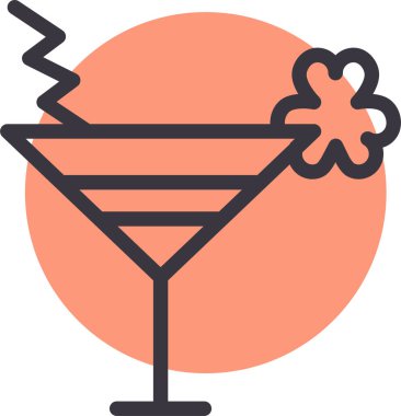 Kokteyl. Web simgesi basit tasarım