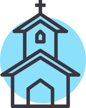 church, web icon simple illustration