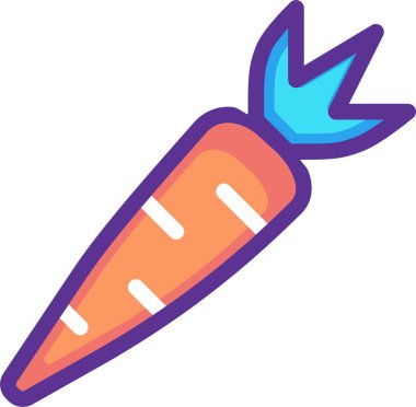 carrot icon on background, vector illustration