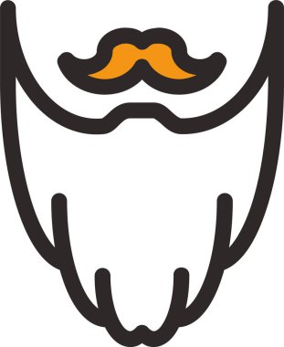 Sakal bıyığının vektör çizimi