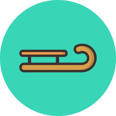 Noel Baba 'nın kızağı. Basit tasarım